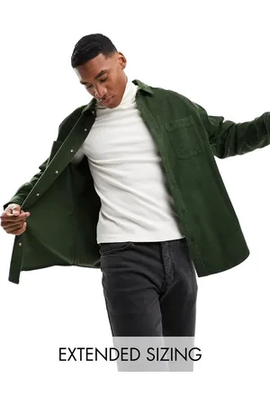 ASOS Camisa extragrande de estilo años 90 con mangas raglán de pana de