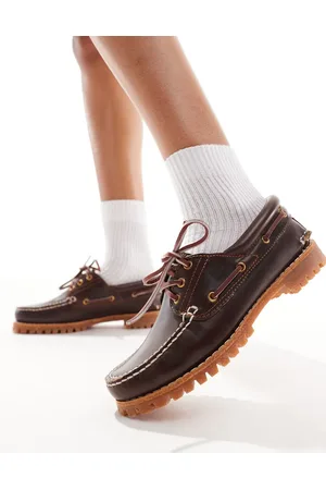 Timberland Náuticos marrones de cuero granulado Heritage Noreen de -Marrón