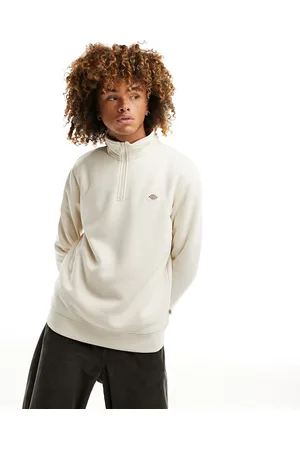 Dickies Sudadera color piedra con cremallera corta de felpa Oakport de -Beis neutro