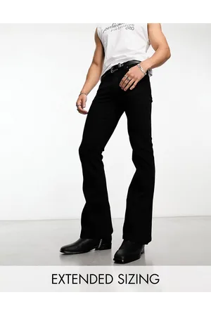 ASOS Vaqueros de campana negros elásticos de