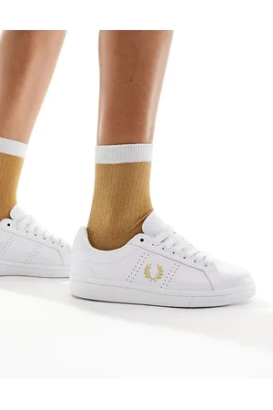Fred Perry Zapatillas de deporte blancas de cuero de