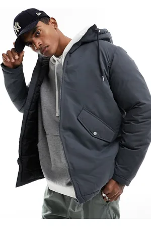 JACK & JONES Parka gris carbón de