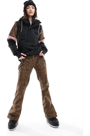 Leggings térmicos marrones con estampado de leopardo Heather de