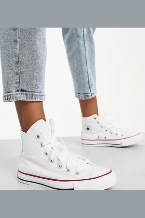 Converse Zapatillas de deporte hi-top blancas unisex Chuck Taylor All Star Hi Wide Fit de