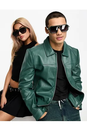AJ Morgan Gafas de sol verdes estilo aviador con montura hexagonal retro de