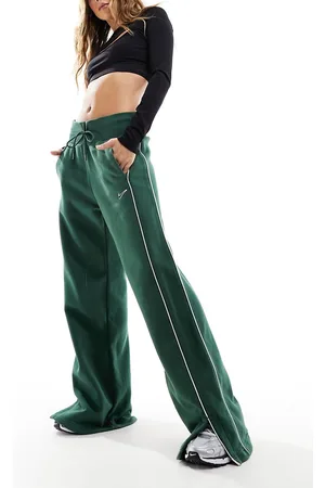 Nike Joggers verde oscuro extragrandes de pernera ancha de felpa de Streetwear