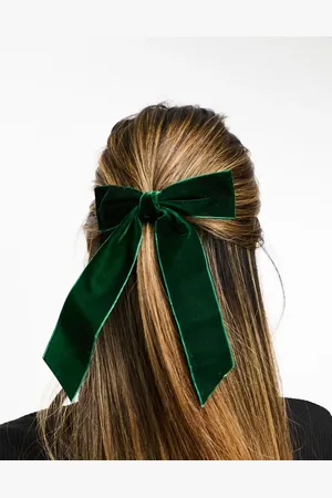 Easilocks Lazo para el cabello verde extragrande de terciopelo exclusivo en ASOS de