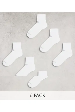 New Balance Pack de 6 calcetines tobilleros blancos Performance de