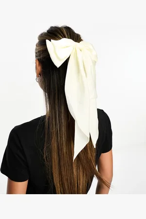 Easilocks Pinza para el cabello de lazo color extragrande de chifón exclusivo en ASOS de -Blanco
