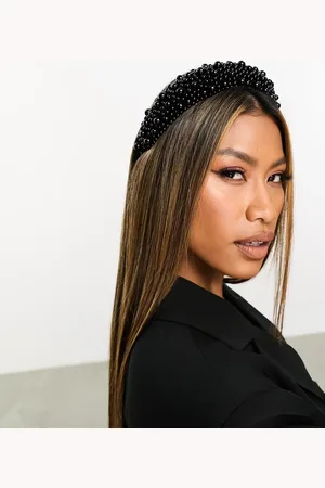 Easilocks Diadema negra extragrande con perlas exclusiva en ASOS de
