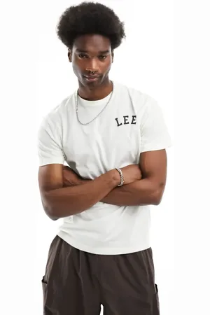 Lee Camiseta color holgada con logo curvado en el pecho de -Blanco