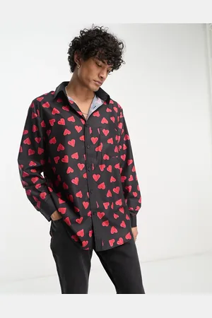 Camisa con corazones hombre hot sale