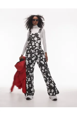 Topshop Peto de esquí de pernera recta y corte masculino con estampado de salpicaduras Sno de -Multicolor