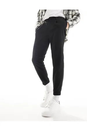 ASOS Joggers de vestir negros de corte tapered de