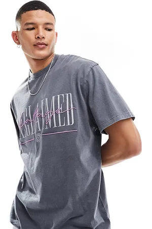 Reclaimed Camiseta lavado extragrande con logo de