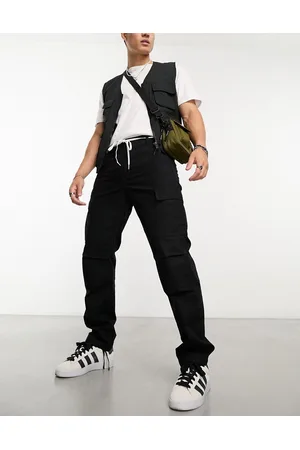 Carhartt Pantalones cargo negros de corte slim Aviation de -Gris