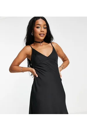 ASOS Vestido lencero corto de copas altas de ASOS DESIGN Petite