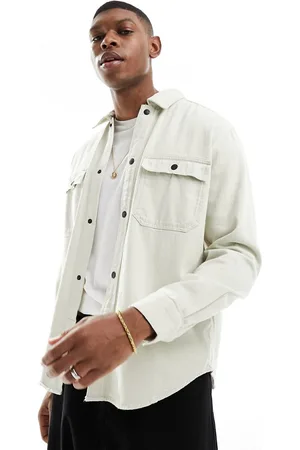 Only & Sons Camisa beis con bolsillo doble de -Beis neutro