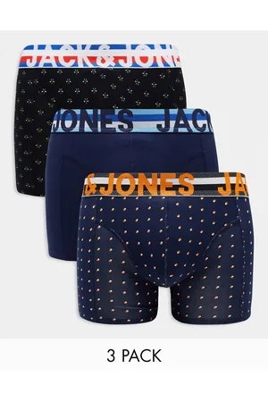JACK & JONES Pack de 3 calzoncillos estampados de