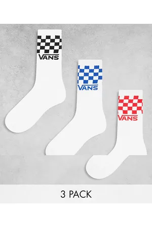 Vans Calcetines deportivos de color negro, azul y rojo clásicos de Classic