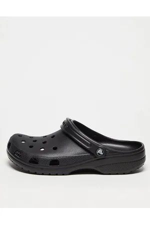 Crocs Zuecos negros clásicos unisex de