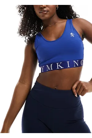 Leggings azules con banda del logo Impact de Gym King