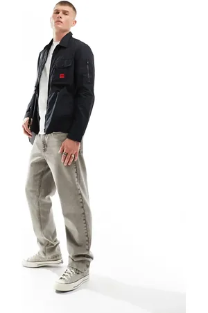HUGO BOSS Sobrecamisa negra con cremallera Emmond de HUGO