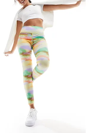Daisy Street Leggings multicolores de talle alto Landscape de Active-Azul