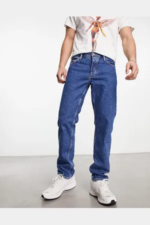 JACK & JONES Vaqueros azul medio lavado de corte tapered Mike de Intelligence