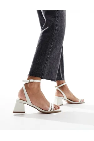 ASOS Sandalias color de tacón grueso medio Honeydew de -Blanco