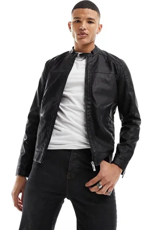 Only & Sons Chaqueta biker de cuero sintético en de