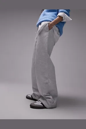 Topshop Joggers gris jaspeado de pernera recta de