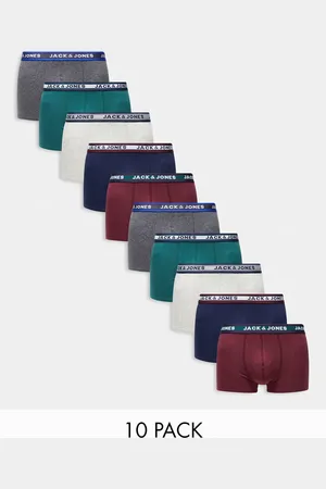 JACK & JONES Pack de 10 calzoncillos multicolor de