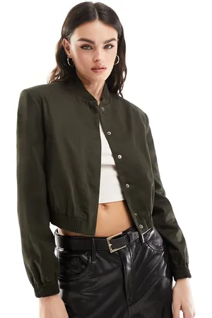 ASOS Chaqueta bomber de sastre con hombros marcados de -Verde
