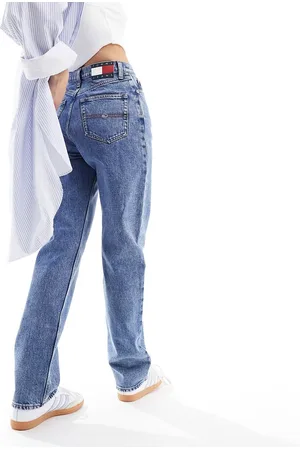 Tommy Hilfiger Vaqueros de talle muy alto y pernera recta con lavado medio Julie de -Azul