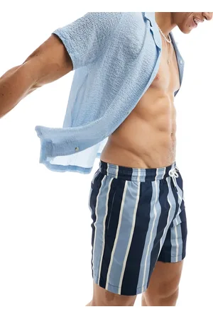 New Look Shorts de baño azules a rayas de