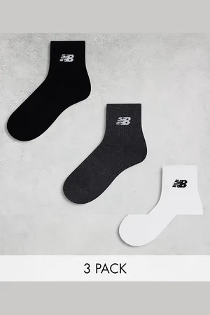 New Balance Pack de 3 pares de calcetines de varios colores de caña media con logo de