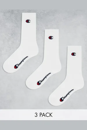 Champion Pack de 3 pares de calcetines blancos deportivos de