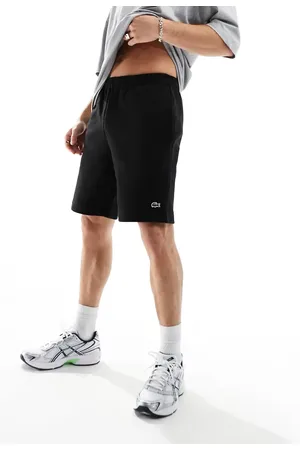 Lacoste Pantalones cortos negros con logo de punto de