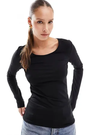 ONLY Top de manga larga con cuello redondo de