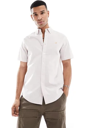 Farah Camisa a rayas de sirsaca de algodón de