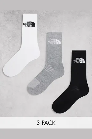 The North Face Pack de 3 pares de calcetines de color blanco, y negro con logo Simple Dome de