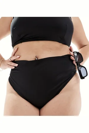 ASOS Braguitas de bikini negras de pernera y talle altos Maya Mix & Match de Curve