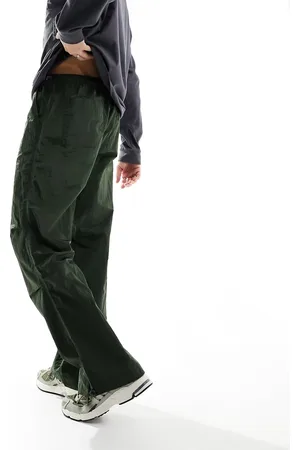 ASOS Pantalones caquis holgados con bajo ancho de nailon de -Verde