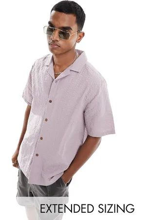 ASOS Camisa color extragrande estilo años 90 de sirsaca texturizada de -Morado
