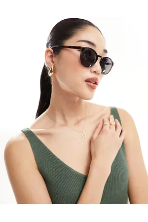 Weekday Gafas de sol marrones redondas unisex Spy de