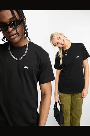 Vans Camiseta negra con logo en el pecho de