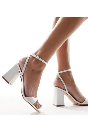 Be Mine Sandalias de novia color de tacón de satén Wink 2 de -Blanco