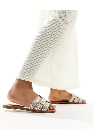 Aldo Sandalias color planas y acolchadas con diseño adornado Elanaa de -Plateado