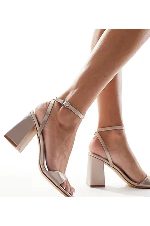 Be Mine Sandalias de novia rosa de tacón de satén Wink 2 de